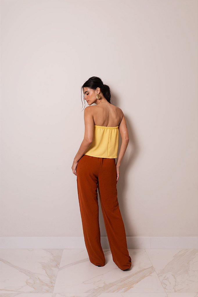 Blusa Celeste Amarelo