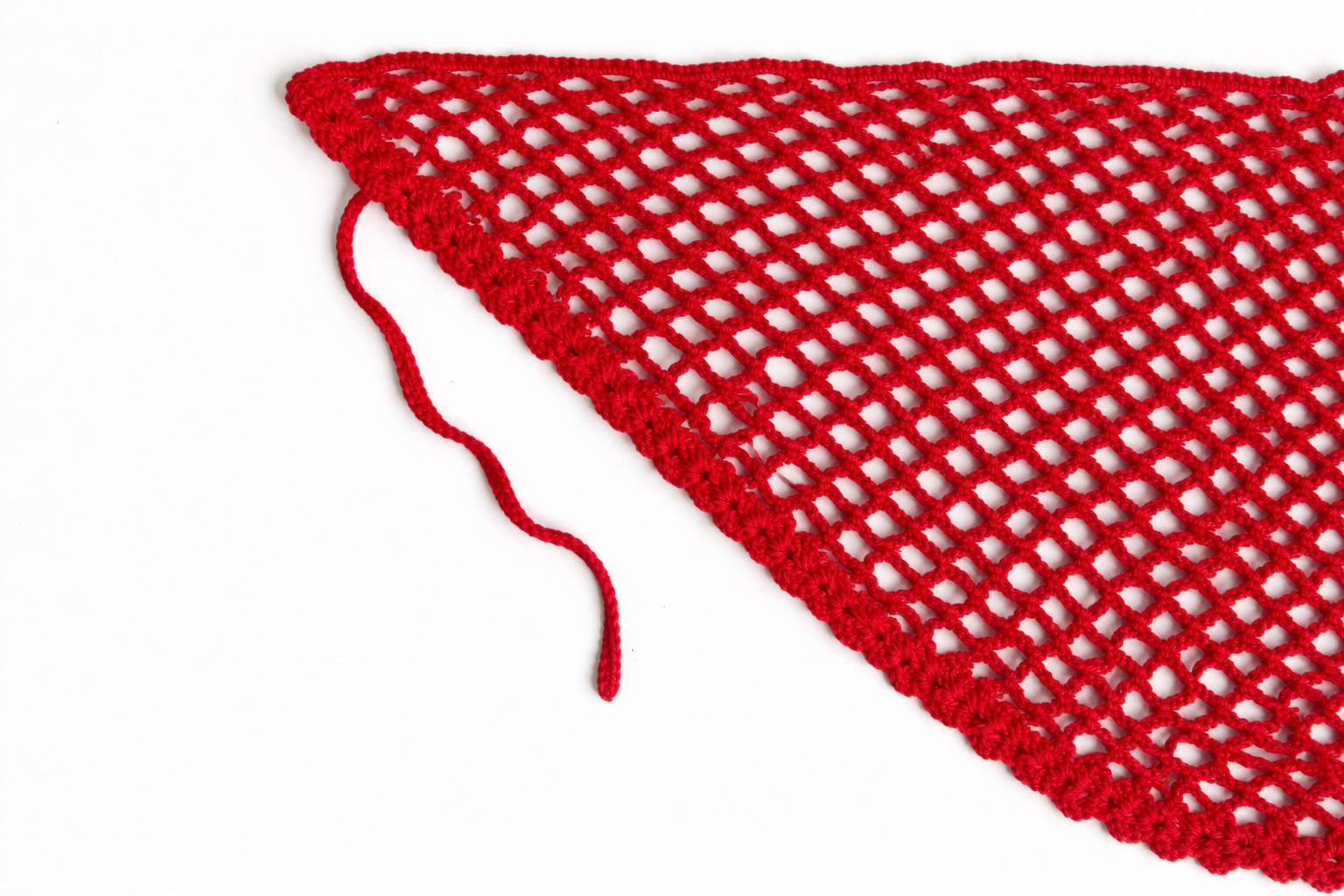 Lenço Crochê Maxi Vermelho