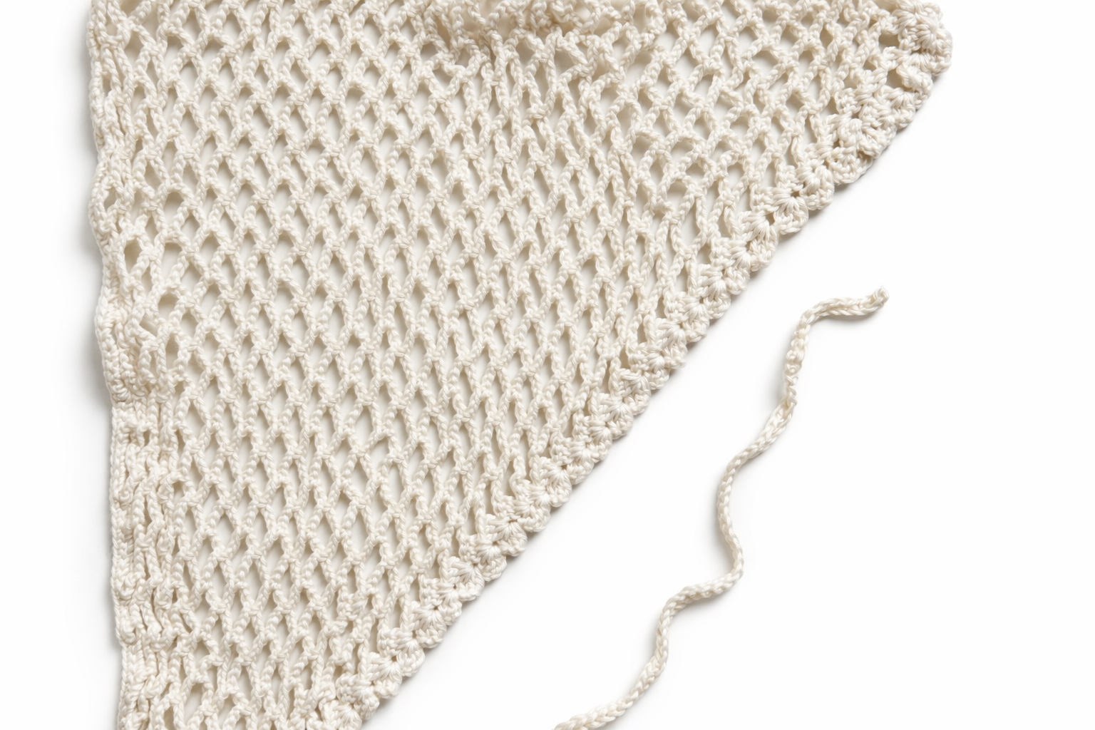 Lenço Crochê Maxi Off White