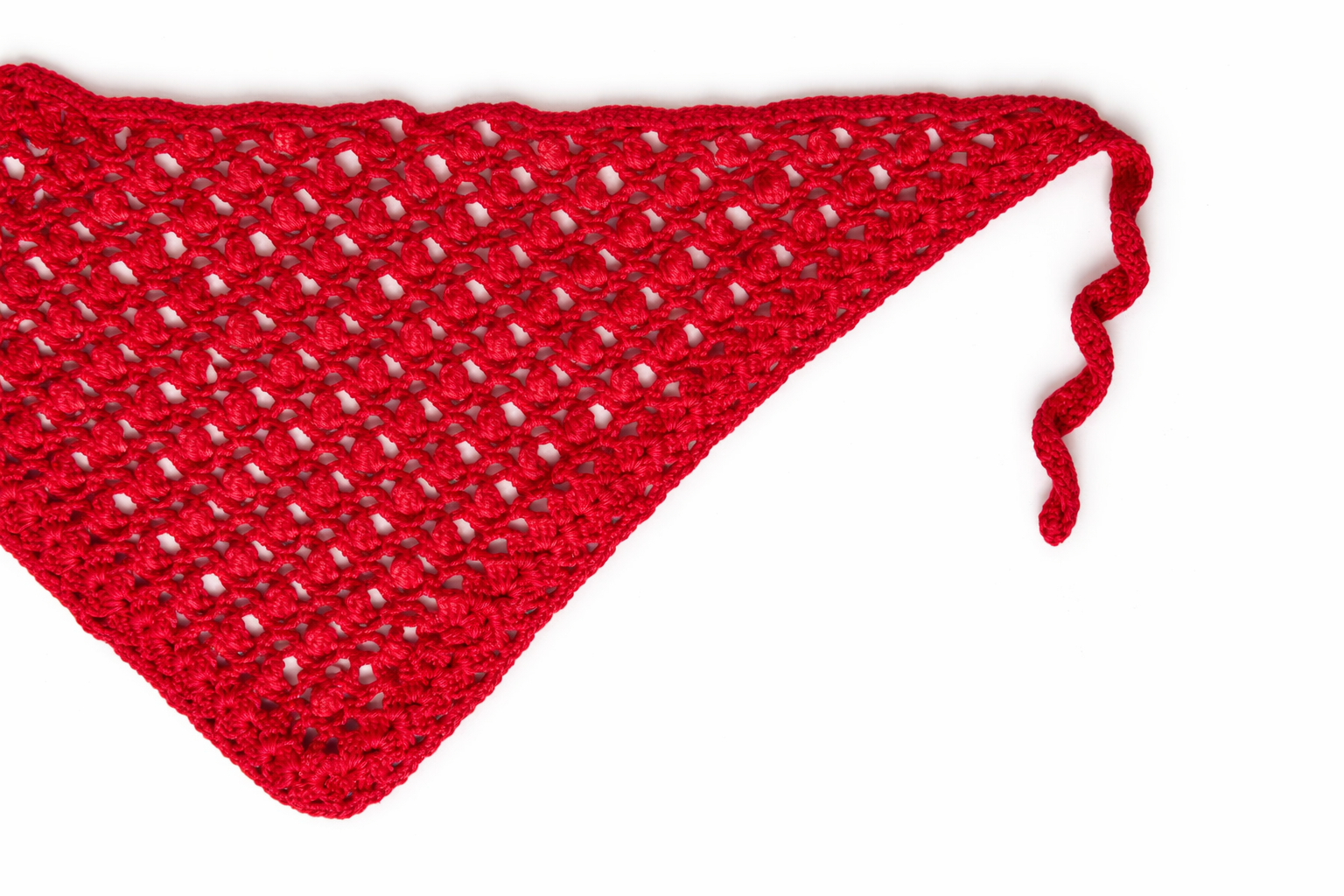 Lenço Crochê Vermelho