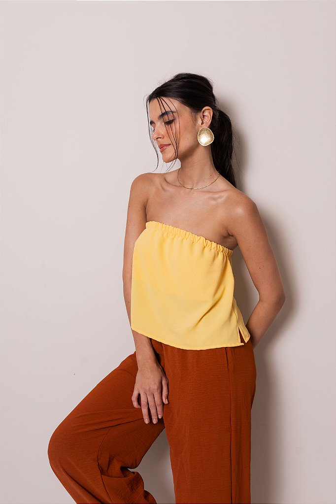 Blusa Celeste Amarelo