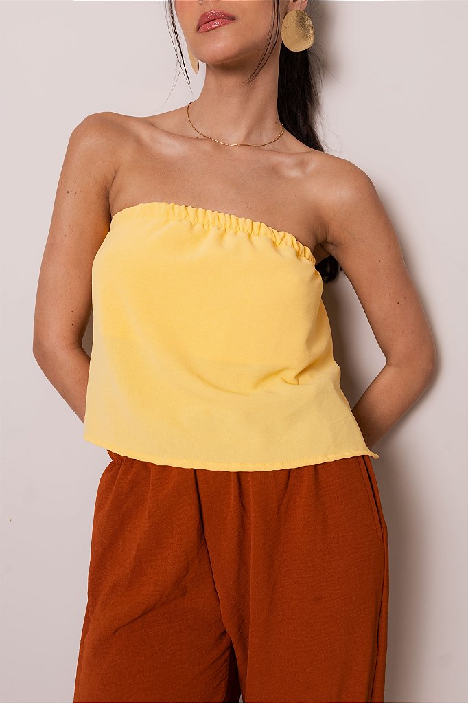 Blusa Celeste Amarelo