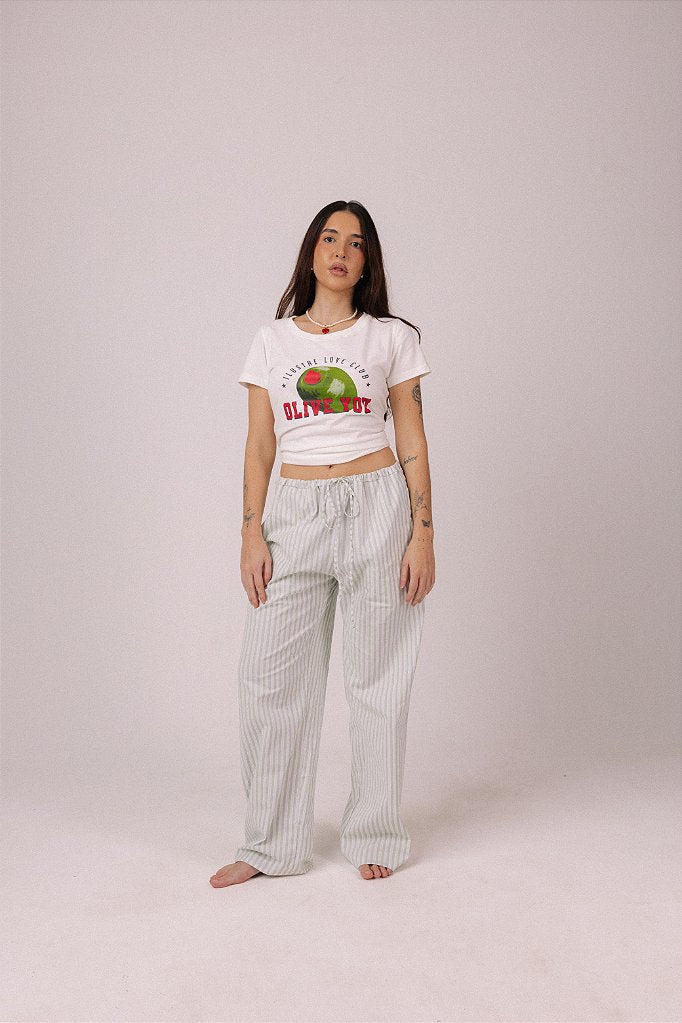 Calça Olive Listrada