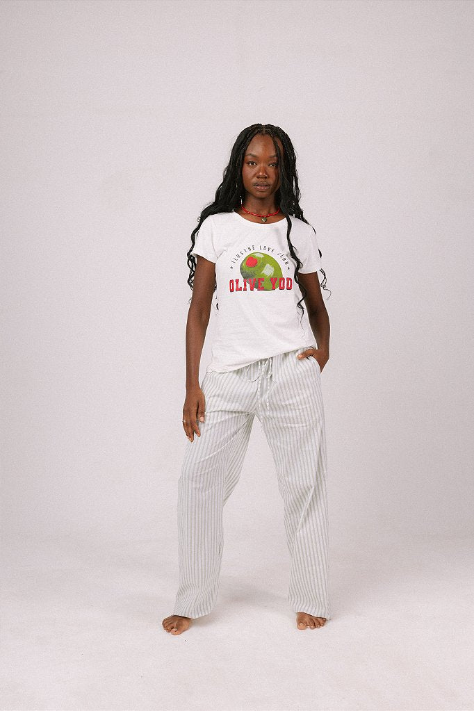 Calça Olive Listrada